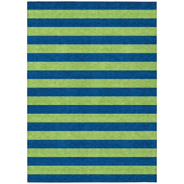 Addison Rugs Chantille ACN530 Navy 8 ft. x 10 ft. Machine Washable Indoor/Outdoor Geometric Area Rug