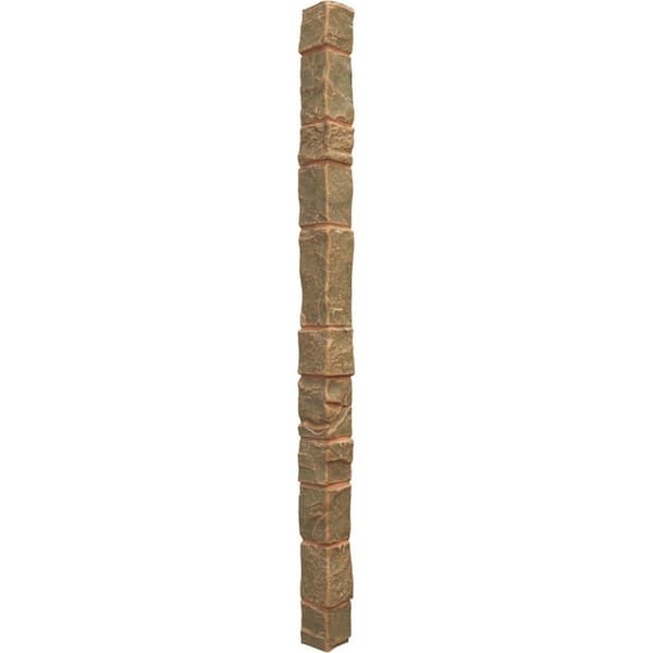 Ekena Millwork 3 in. x 3 in. Iron Mill Composite Universal Outside Corner for StoneWall Faux Stone Siding Panels