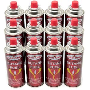 8 oz. Butane Fuel Canister Cartridge with Safety Release Device (12-Pack)