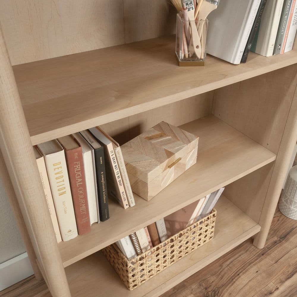 Natural Maple Adjustable 5-Shelf Bookcase