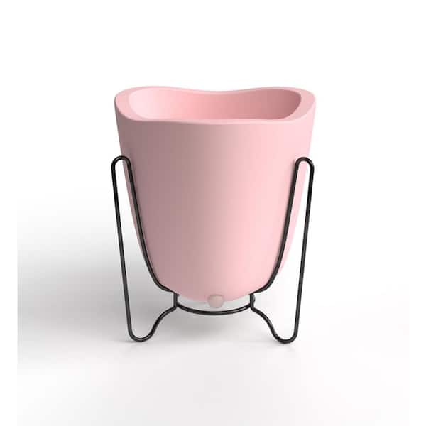 FLORIDIS Tryas Small Pink Resin and Metal Pot Planter (2-Piece)