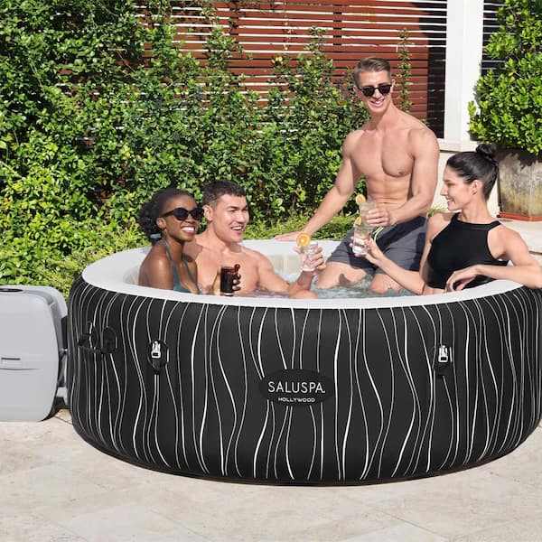 SaluSpa Hollywood EnergySense Luxe 6-Person 140-Jet 120 V Inflatable Hot Tub