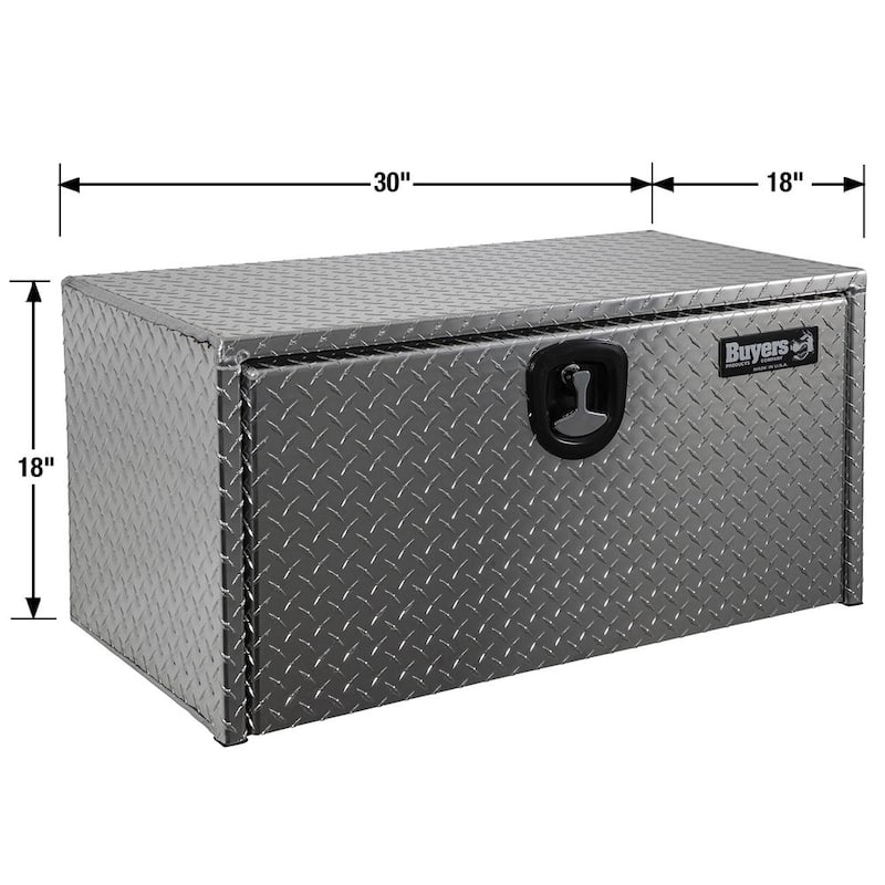 18 in. x 18 in. x 30 in. Diamond Plate Tread Aluminum Underbody Truck Tool Box