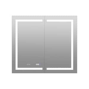 42 in. W x 36 in. H Rectangular Aluminum Medicine Cabinet with Mirror