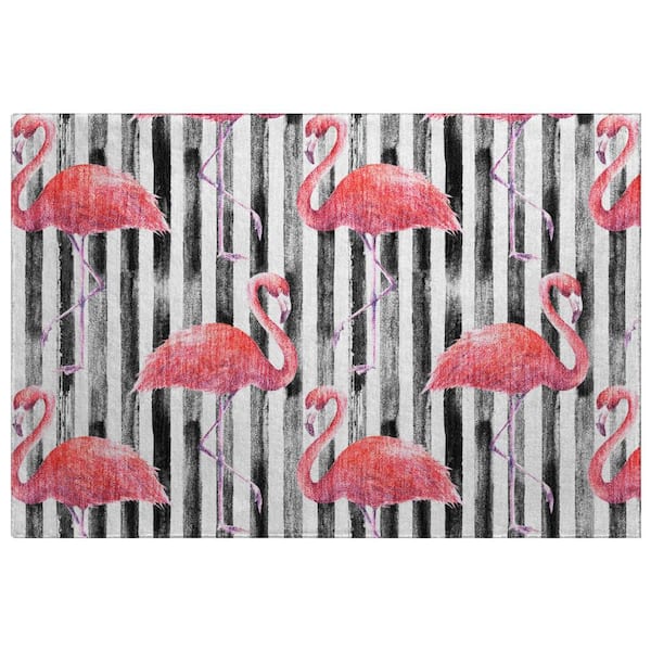Dream Shag Premium Machine Washable Abstract ADS204 Pink 2 ft. x 3 ft. Accent Rug