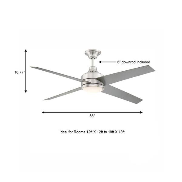 mercer brushed nickel ceiling fan