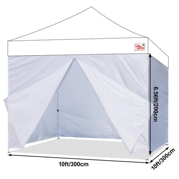 popopoページ Outsunny 10 ft. x 10 ft. Pop Up White Canopy, Foldable
