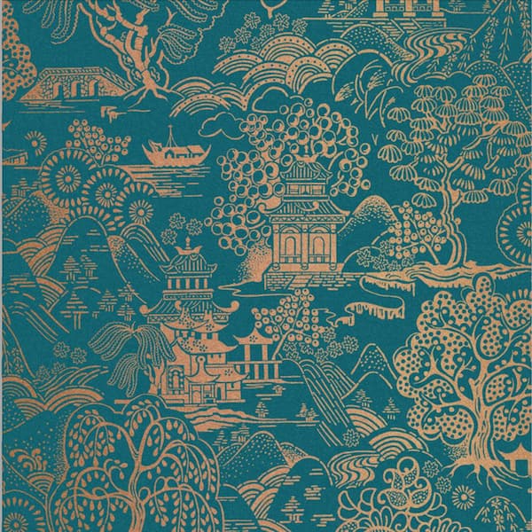 Graham & Brown Basuto Teal Green Wallpaper 105932 - The Home Depot