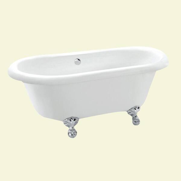 Unbranded Dreamwerks 5 ft. Acrylic Claw Foot Oval Tub