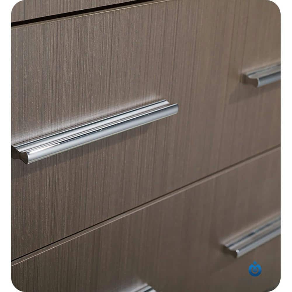 Modern Gray Oak 24" Freestanding Single Sink Vanity Set
