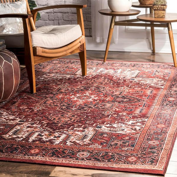 Shantelle Transitional Brick 8 ft. x 10 ft. Area Rug