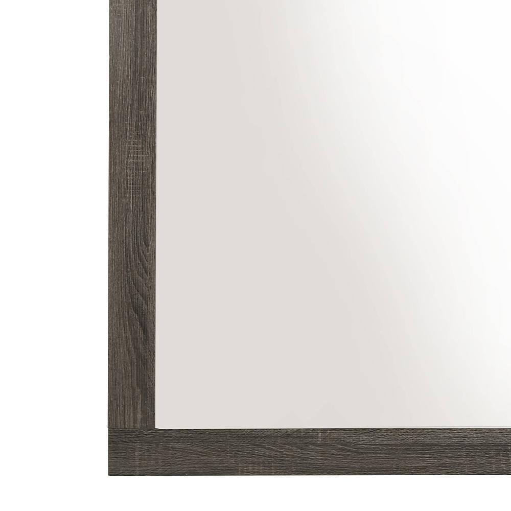 Avantika 35" Rustic Gray Oak Square Mirror