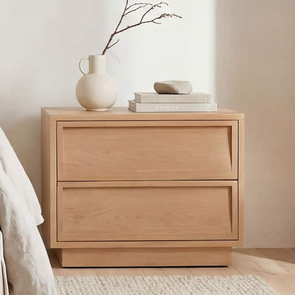 NADAAL STUDIOS Virell Natural 2-Drawer 20.5 in. W Nightstand BB