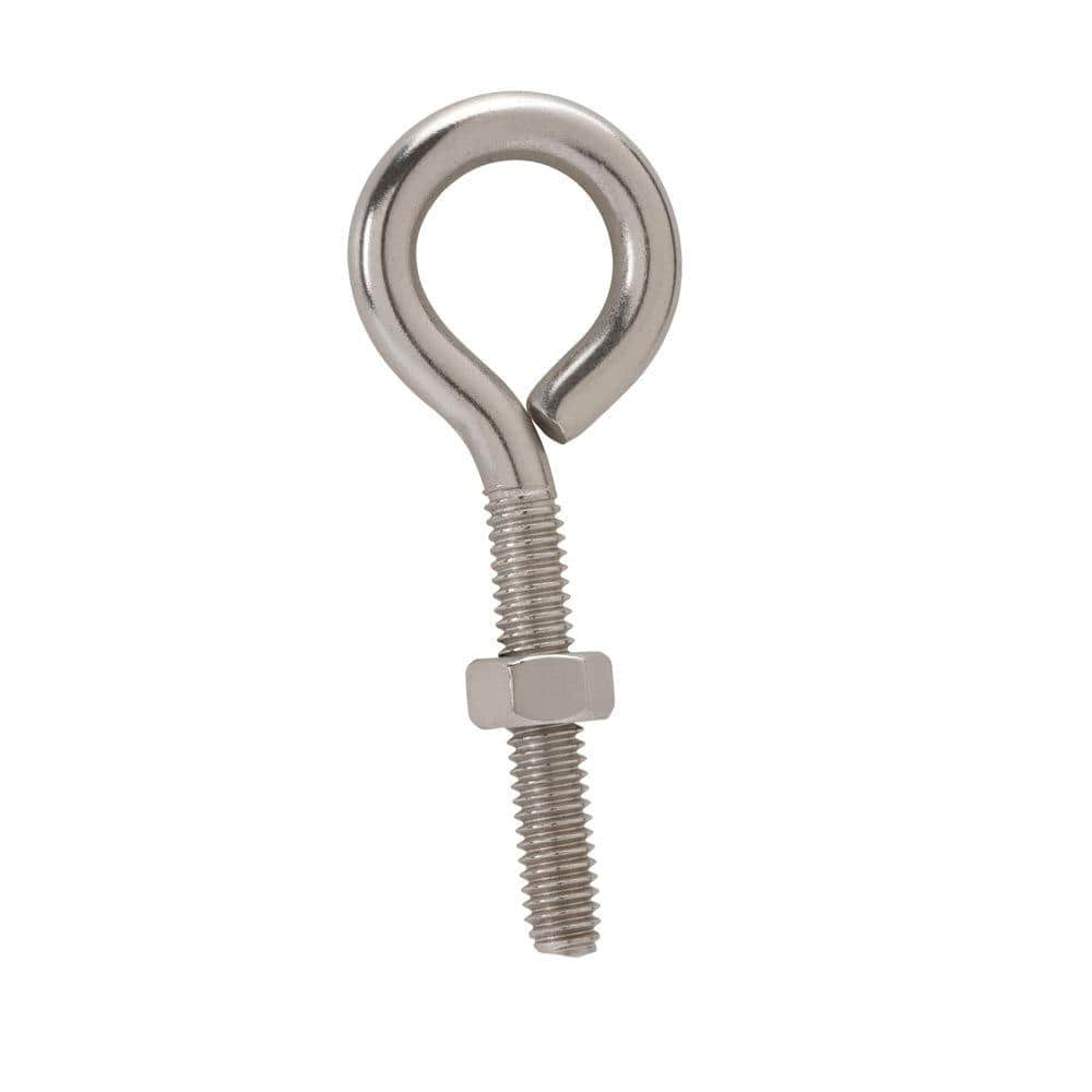 1/4 x 5/8 x 2-1/8 #4 18-8 Stainless Steel Eye Screws 