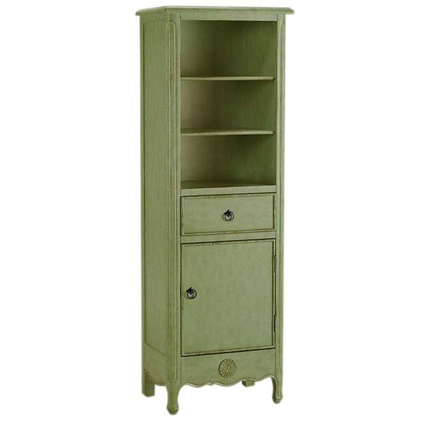 Home Decorators Collection Keys 60 in. H x 20 in. W Linen Cabinet in Antique Green