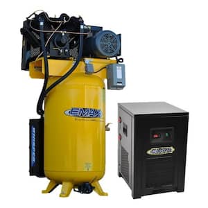 Industrial Plus 80 Gal. 7.5 HP 1-Phase 2-Stage Silent Air Electric Pressure Lube Air Compressor with 30 CFM Dryer Bundle
