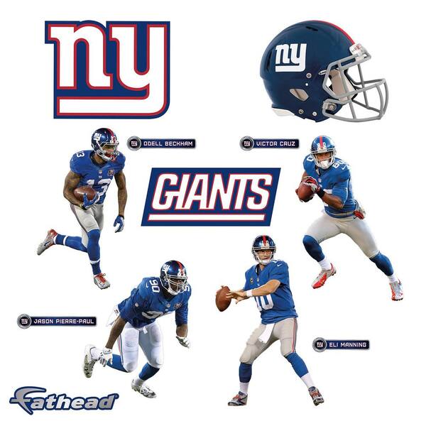 Fathead 39 in. H x 52 in. W New York Giants Power Pack Wall Mural