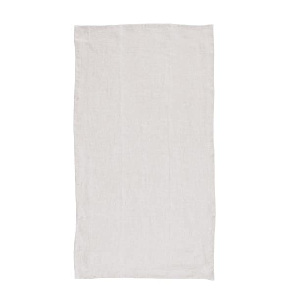 Storied Home White Solid Linen Decorative Tea Towel