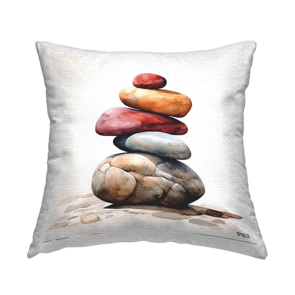 Balancing Rock Stack Outdoor Printed Throw Pillow by RB price history on PriceWatchPro