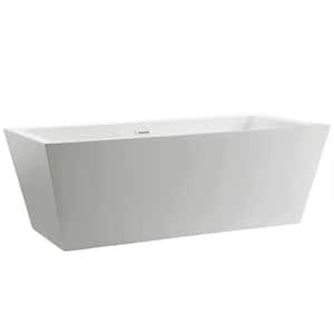 Vanity Art Talence 59 In. Acrylic Flatbottom Freestanding Bathtub In ...