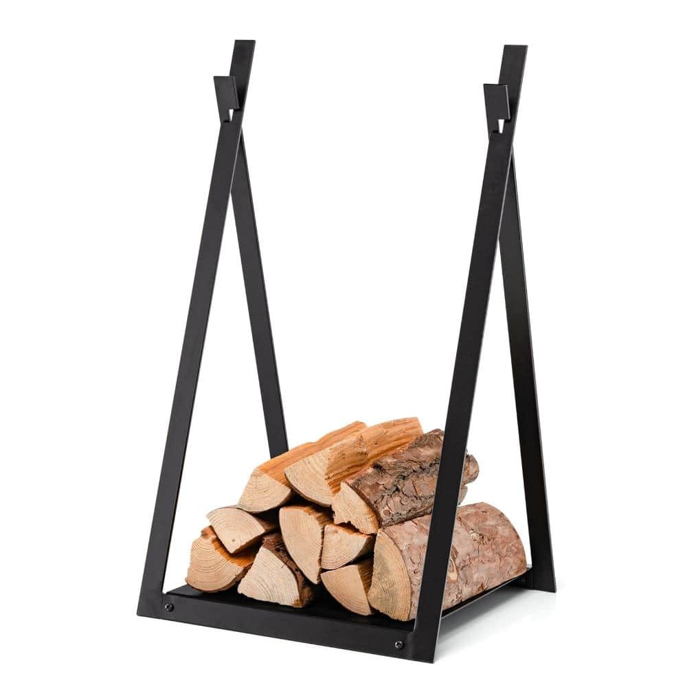27.5 in. Steel Triangle Firewood Rack with Raised Base and 132 lb. Capacity, Black price history on PriceWatchPro