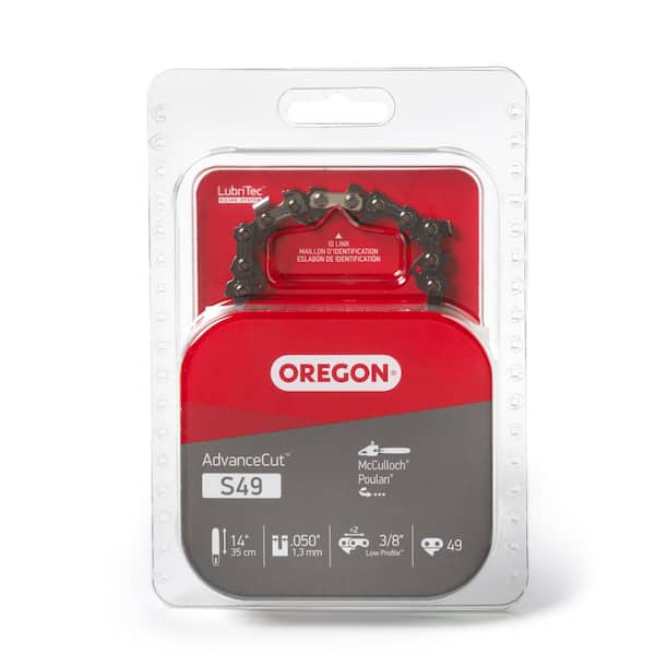 Oregon S49 Chainsaw Chain for 14 in.Bar Fits Echo, McCulloch, Remington, Craftsman, Pouland and more