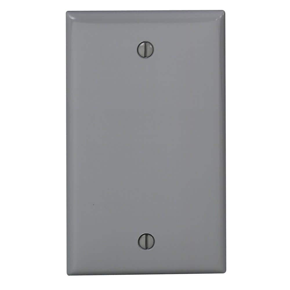 UPC 078477493892 product image for 1-Gang Gray Blank Plate Nylon Standard Wall Plate (1-Pack) 80714-GY | upcitemdb.com