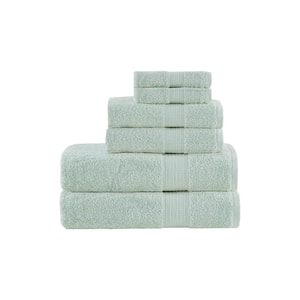 Organic 6-Piece Seafoam Cotton Bath Towel Set