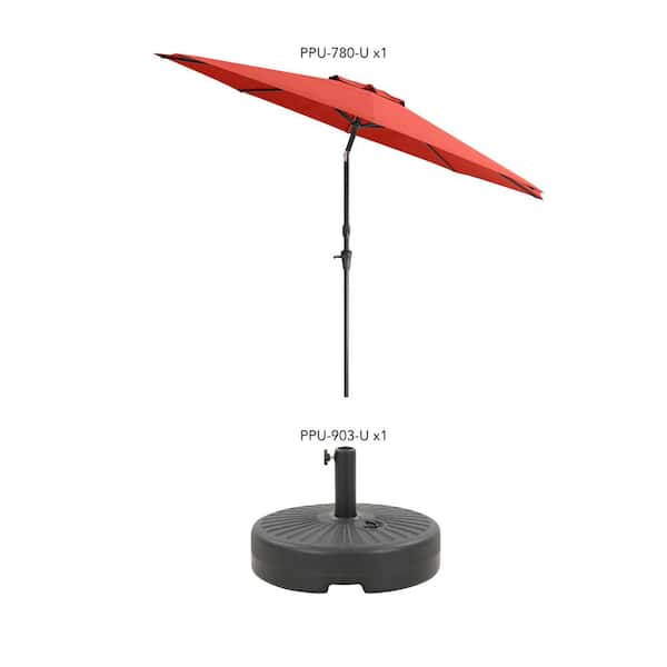 CorLiving 10ft Wind Resistant Tilting Sand Grey Outdoor Patio Umbrella