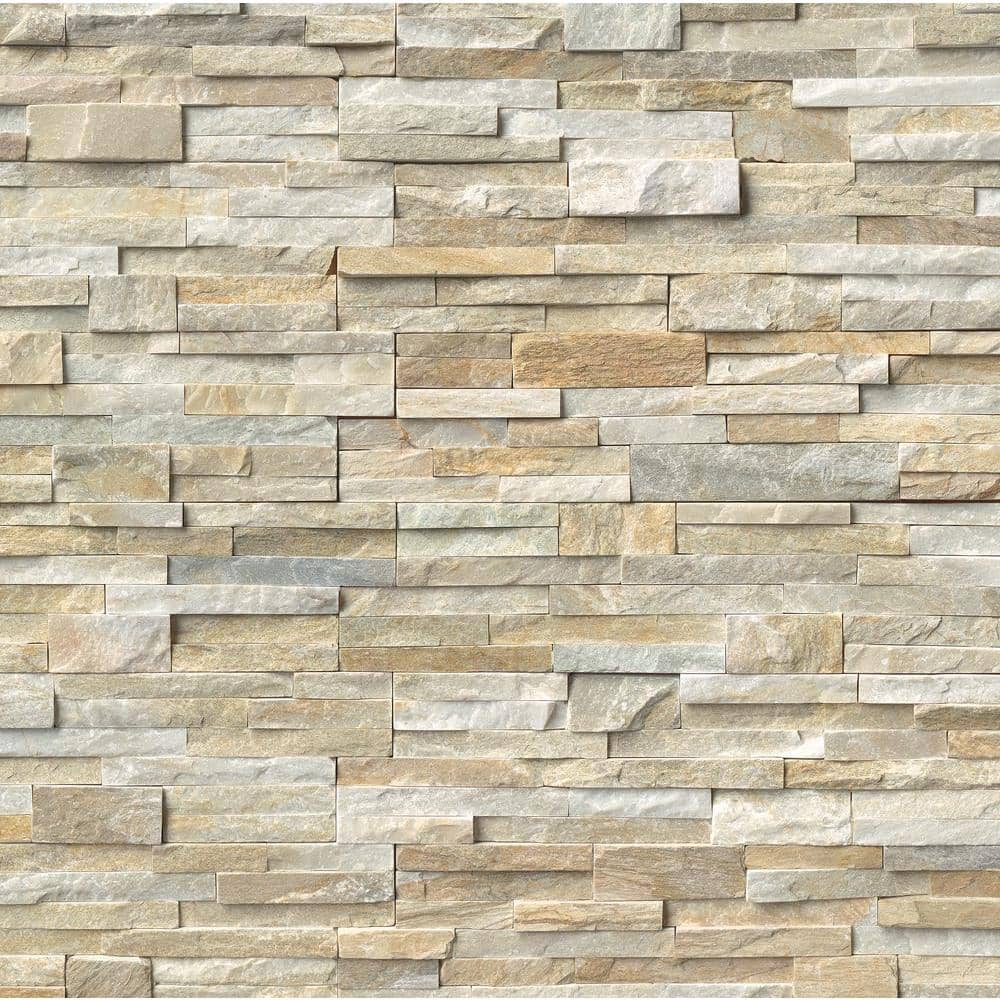 Rockmount Golden Honey Corner Splitface Ledger Panel 6 in. x 18 in. Textured Quartzite Wall Tile (4.5 sq. ft./Case) price history on PriceWatchPro