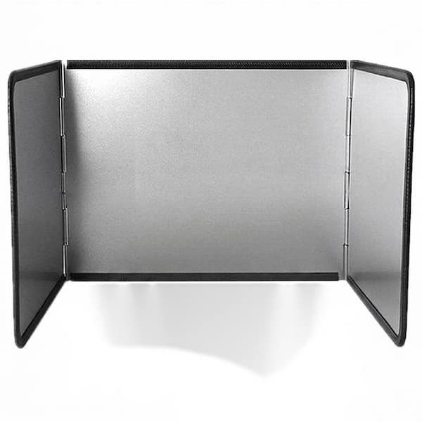 Stainless Steel Silver Foldable Oil Splash Guard for Cooking and Frying, Heat Insulation Panel, 1 Piece