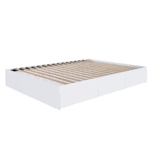 Nexera White Queen Size 3-Drawer Storage Platform Bed