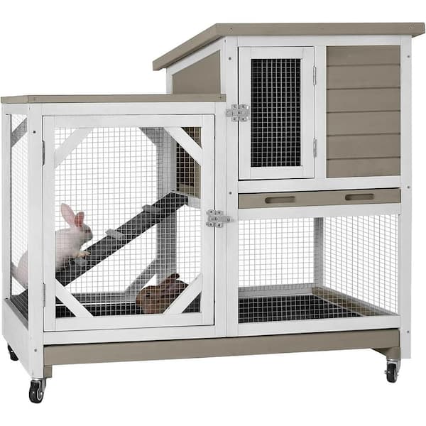 Large Indoor Rabbit Hutch with Pull out Tray (No Wire Mesh on the Tray)