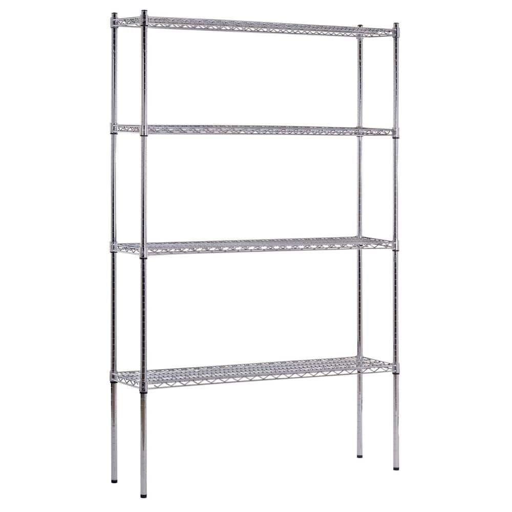 UPC 017567095783 product image for Chrome 4-Tier Heavy Duty Steel Garage Storage Shelving Unit (48 in. W x 74 in. H | upcitemdb.com