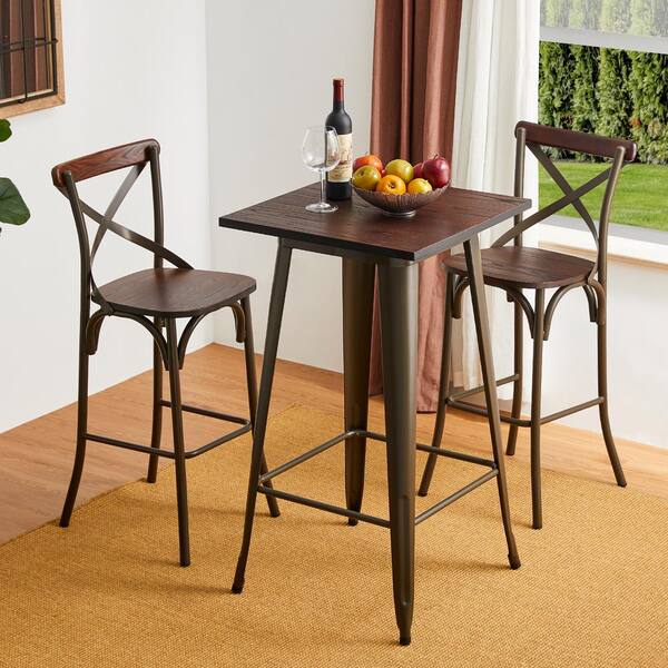 Metal square store bar stools