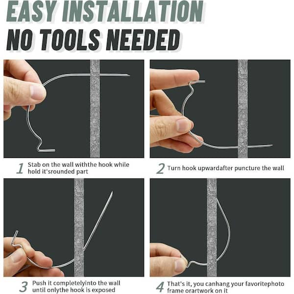 Adrinfly Picture Hanging Kit Super Hook Drywall Hooks for Art