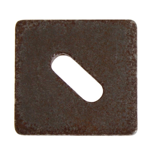 Grip-Rite 3 in. x 1/4 in. Exterior Galvanized Slotted Square Anchor Bolt Washers 10 per Box