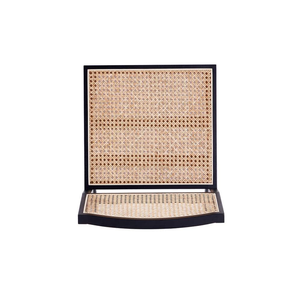 Hamlet Black & Natural Cane A-Frame Side Chair