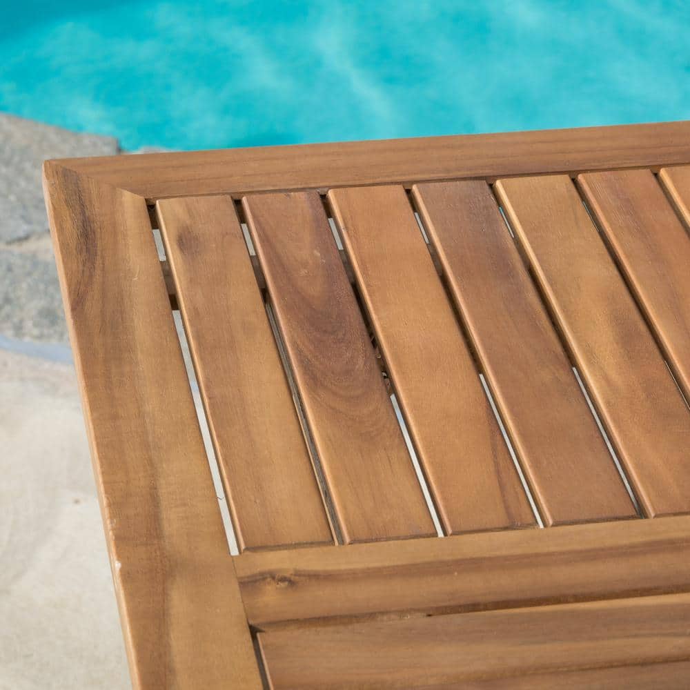 Hermosa 5-Piece Teak Finish Acacia Wood Patio Dining Set with Cushions
