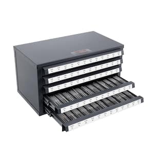 Tap Dispenser Cabinet 5-Drawers Tap Organizer Cabinet Holder 60- Compartment for Machine Screw Sizes #2-56 to #12-28