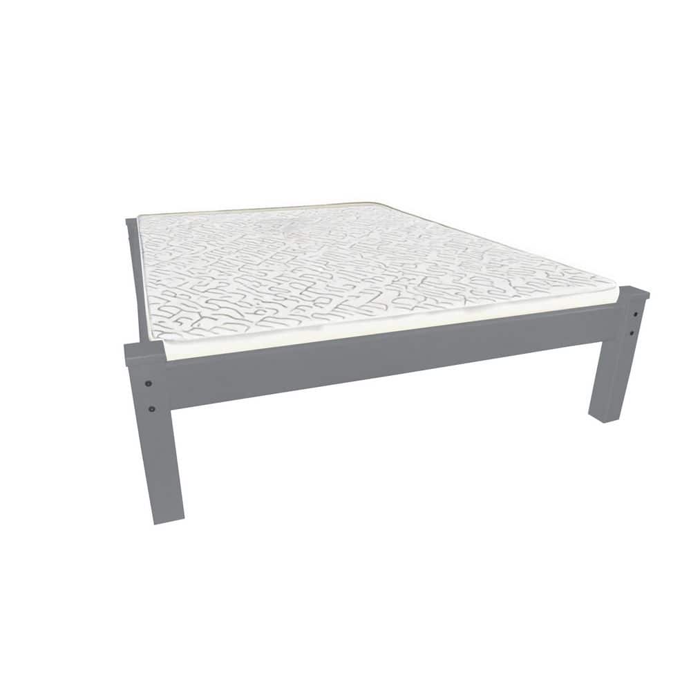 Gray Wood Frame Queen Panel Bed