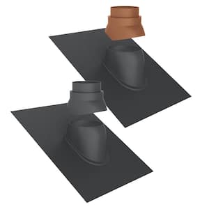 4 in. Dia Polypropylene Adjustable Roof Flashing Venting for Water Heaters
