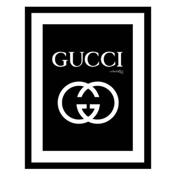 VENICE BEACH Collections Bold Black and White Fashion Deco Designer Logo by Fairchild Paris 1 Piece Framed Graphic Print 18 in. x 14 in.