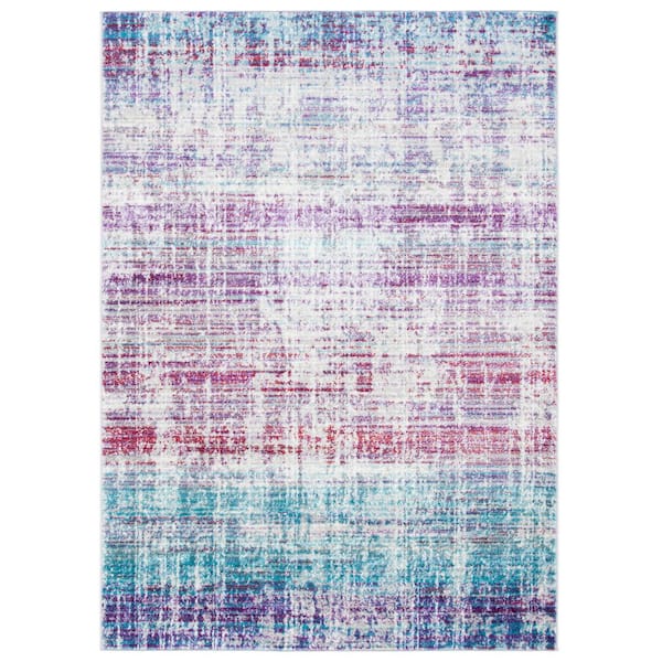 Skyler 6 ft. x 9 ft. Silver/Purple Distressed Overdyed Area Rug