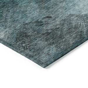 Chantille ACN590 Teal 5 ft. x 7 ft. 6 in. Machine Washable Indoor/Outdoor Geometric Area Rug