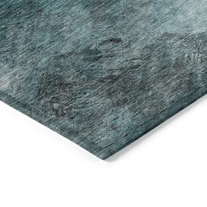 Chantille ACN590 Teal 8 ft. x 10 ft. Machine Washable Indoor/Outdoor Geometric Area Rug