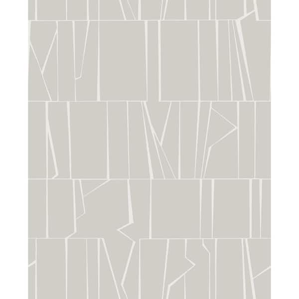 A-Street Prints Huntington Grey Geometric Stripe Non-Pasted Wallpaper