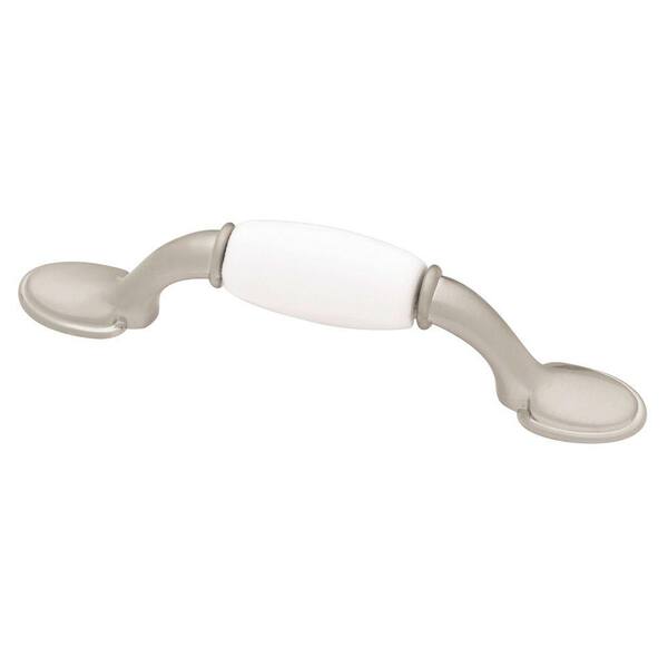 Liberty 3 in. Ceramic Insert Spoon Foot Cabinet Hardware Center-to-Center Pull-DISCONTINUED