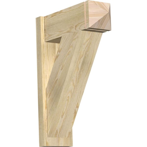 Ekena Millwork 8 in. x 30 in. x 22 in. Traditional Arts and Crafts Rough Sawn Douglas Fir Outlooker
