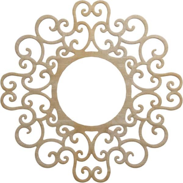 22 in. x 8.375 in. x 0.375 in. Wood Medallion Moulding